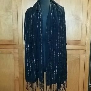 Black & Silver Scarf Hijab